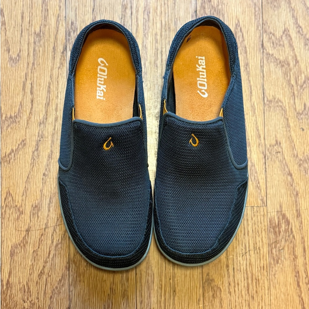 Olukai Nohea Mesh Men's Slip On Shoes Dark Shadow Size 8 EUR 41